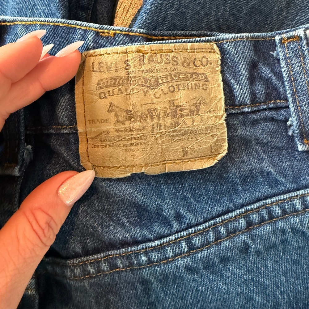 Vintage Levi’s Orange Tab 70’s 20517 0217 Denim Jeans Dark Wash Size 32 X 34 - Picture 10 of 14